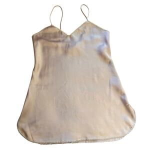 VTG Interludes by Cira Blush Pink Lace Trimmed Romantic Intimate Slip Dress Sz 6